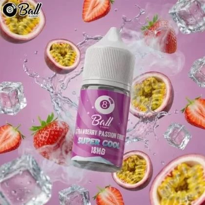 8 BALL STRAWBERRY PASSIONFRUIT SUPER COOL MTL VAPE ELIQUID