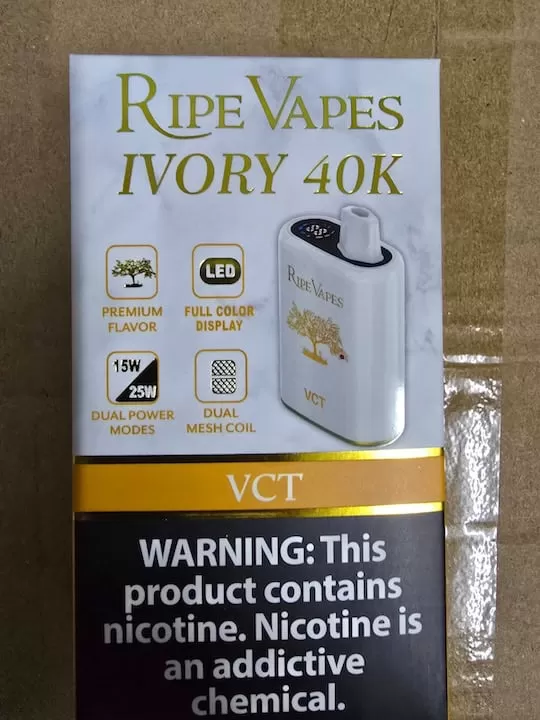 RIPE VAPES IVORY 40K DISPOSABLE VAPE POD 50MG - Image 2