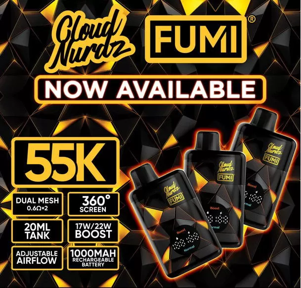 Cloud Nurdz X Fumi 55,000 Puff Disposable Vape