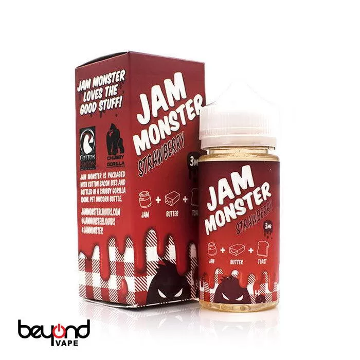 Jam Monster Strawberry Vape e-Liquid 100mL