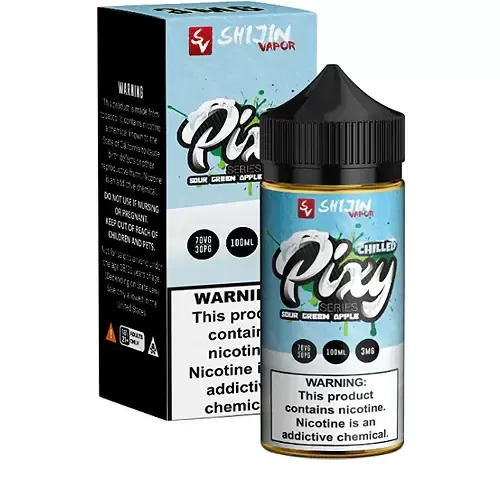 Shijin Pixy Sour Green Apple CHILLED Vape e-Liquid 100mL