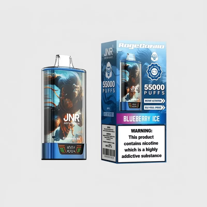 JNR RageGorilla 55000 Puffs Disposable Vape with LED Screen - Image 2