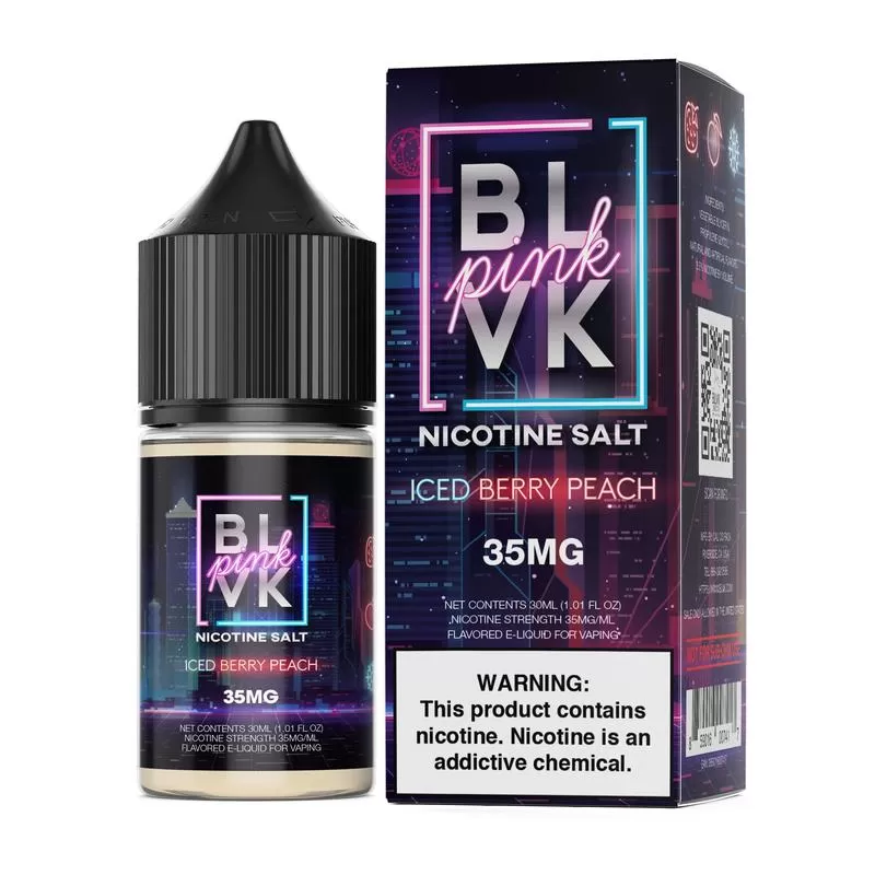 CHILLED BERRY PEACH SALT PINK SERIES BLVK Unicorn Vape e-liquid 30mL