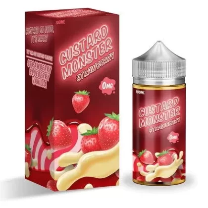 Jam Monster Custard Strawberry Vape e-Liquid 100mL
