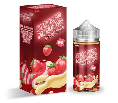 Jam Monster Custard Strawberry Vape e-Liquid 100mL