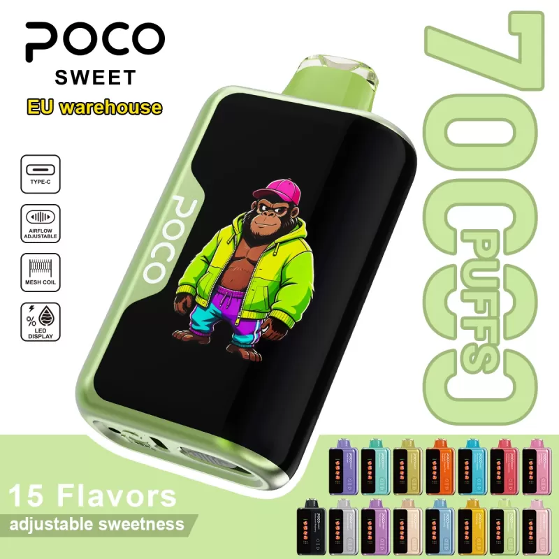 POCO Sweet 70K | 4-level sweetness control, 70000 puffs, mesh coil, bulk disposable vape - Image 2