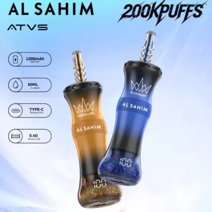 ATVS AL SAHIM 200K | 200000 puffs, 20ml, 1200mAh, single mesh, bulk disposable vape