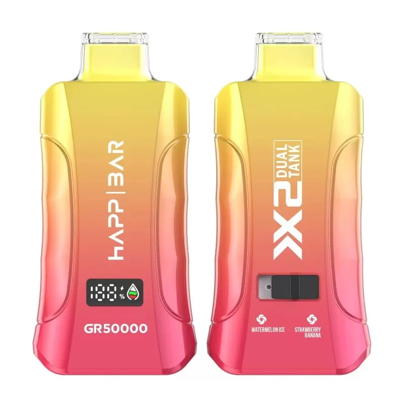 Happ Bar GR50000 | 2-in-1 dual option, 50000 puffs, 46ml, LED display, bulk disposable vape