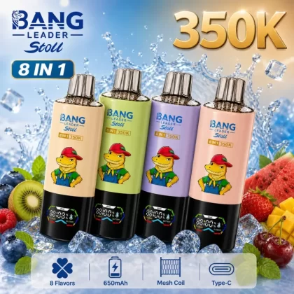 Bang Leader Stoll 350K | 8-in-1 option switch, 350000 puffs, LED display, bulk disposable vape