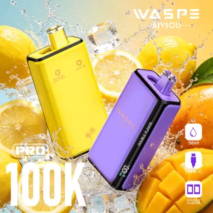WASPE 100K Pro | double option 2-in-1 dual option, 100000 puffs, 56ml, bulk disposable vape