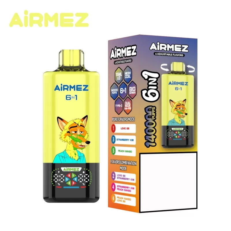 Airmez 6-in-1 140K | 6 adjustable options, 140000 puffs, big screen, bulk disposable vape - Image 3