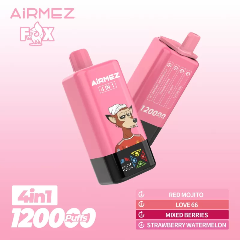 Airmez Fox 4-in-1 120K | 4 options, 120000 puffs, big screen, bulk disposable vape