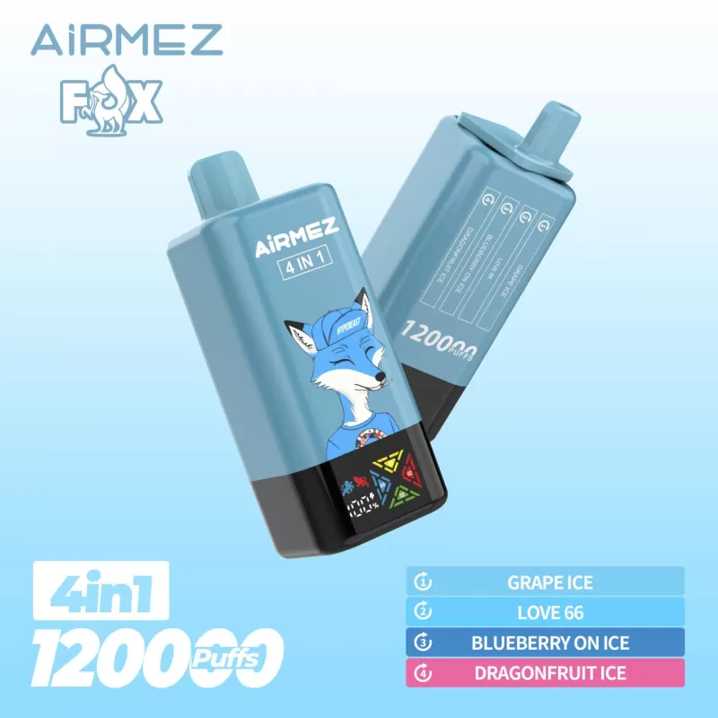 Airmez Fox 4-in-1 120K | 4 options, 120000 puffs, big screen, bulk disposable vape - Image 2