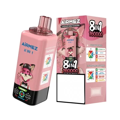 Airmez 8-in-1 160K | 8 adjustable options, 160000 puffs, mesh coil, bulk disposable vape