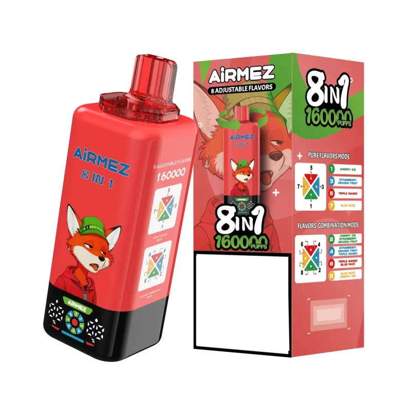 Airmez 8-in-1 160K | 8 adjustable options, 160000 puffs, mesh coil, bulk disposable vape - Image 2