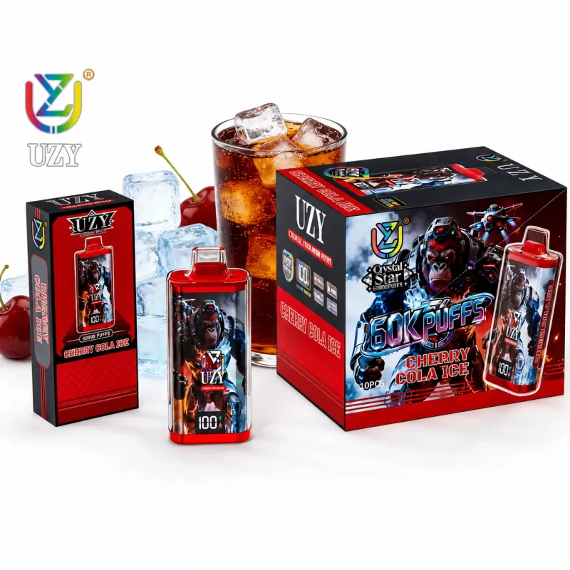 UZY Crystal Star 60K | 60000 puffs, smart display, dual mesh coil, 12 options, bulk disposable vape - Image 2