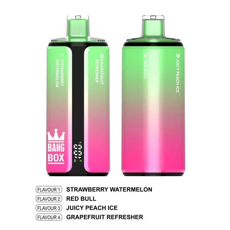 Bang Box 160K | 4-in-1 160000 puffs, quad option, 1.0Ξ© mesh coil, LCD display, 0%-5% strength, rechargeable bulk disposable vape - Image 3