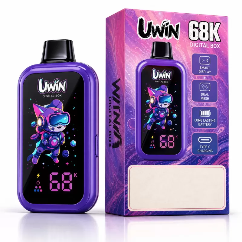 UWIN DIGITAL BOX 68K | smart LED screen, 68000 puffs, high-capacity, bulk disposable vape