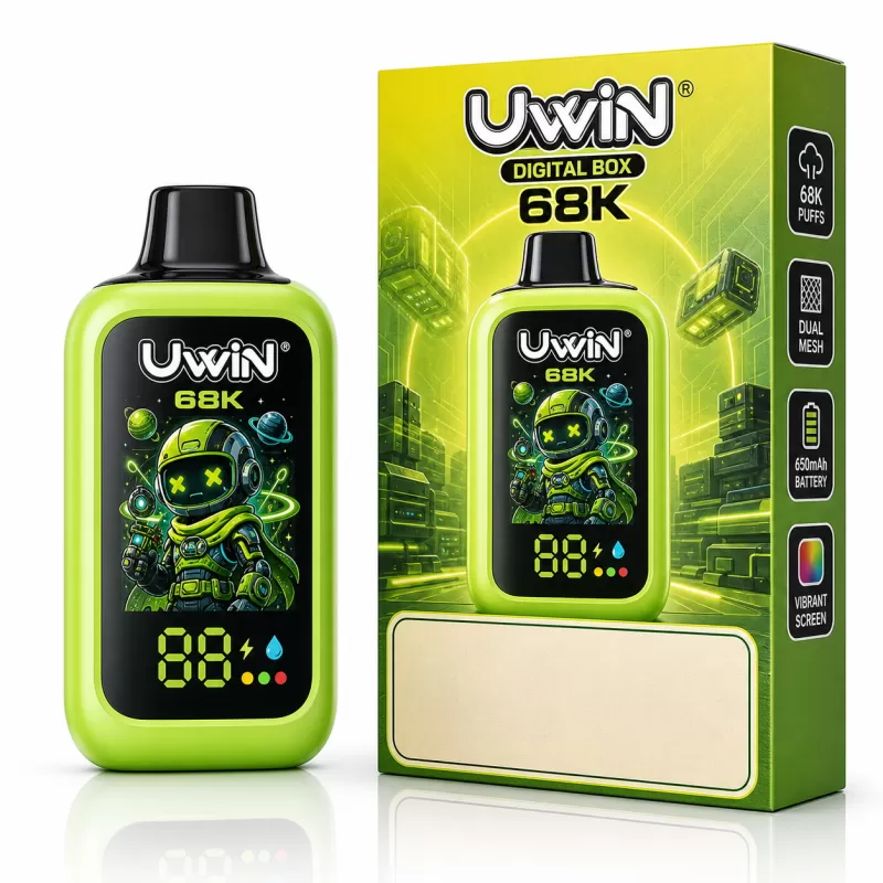 UWIN DIGITAL BOX 68K | smart LED screen, 68000 puffs, high-capacity, bulk disposable vape - Image 2