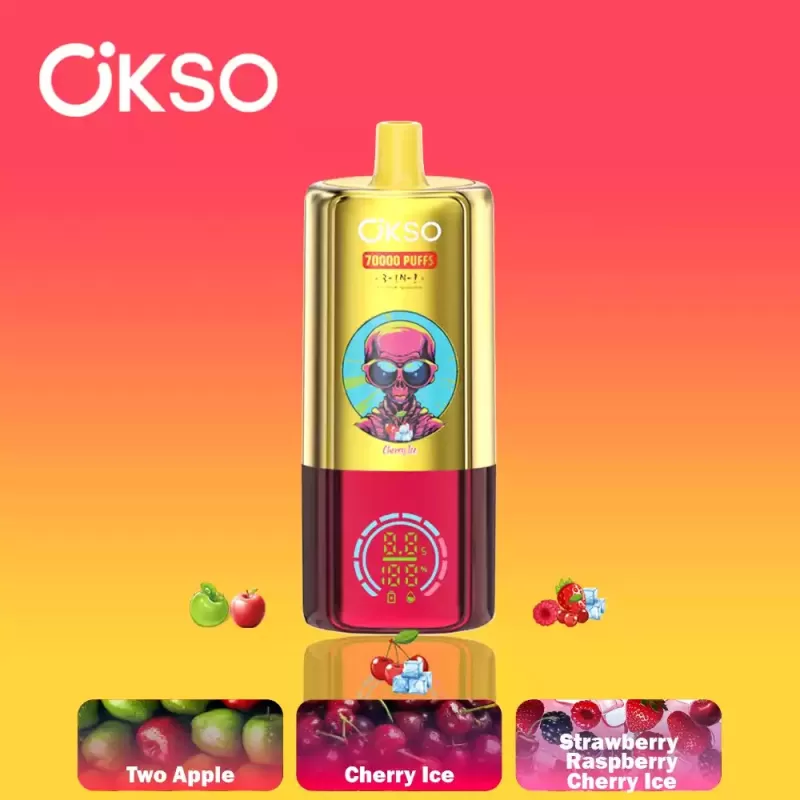 OKSO 70K | 3-in-1 70000 puffs triple mesh smooth hit bulk disposable vape