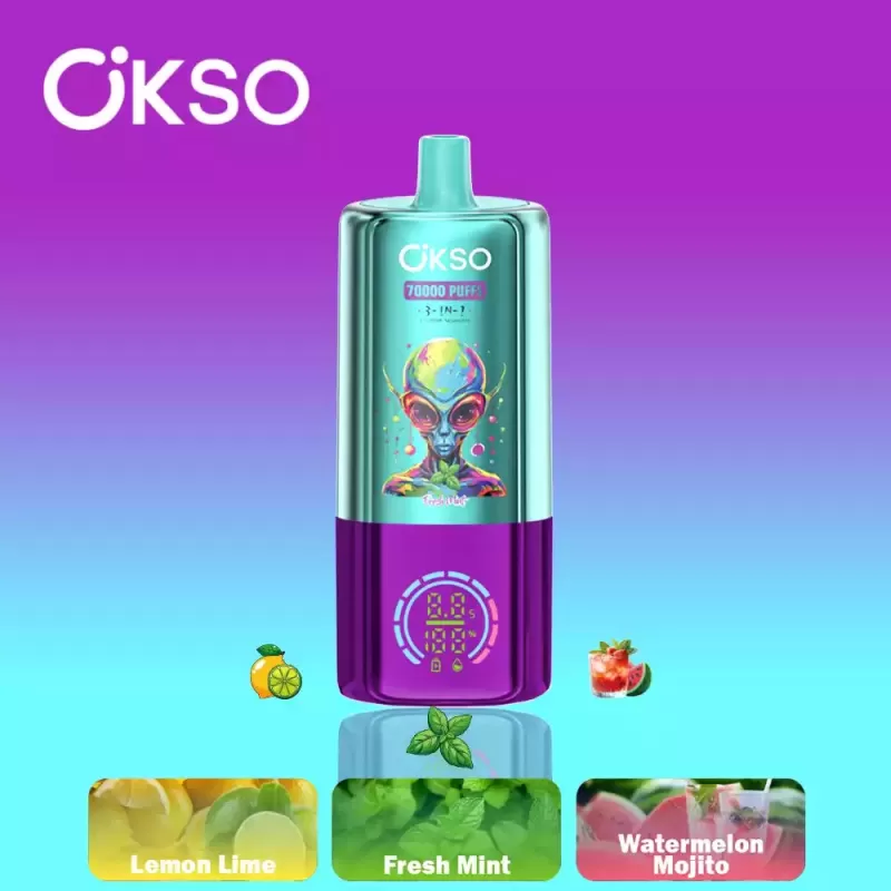OKSO 70K | 3-in-1 70000 puffs triple mesh smooth hit bulk disposable vape - Image 3