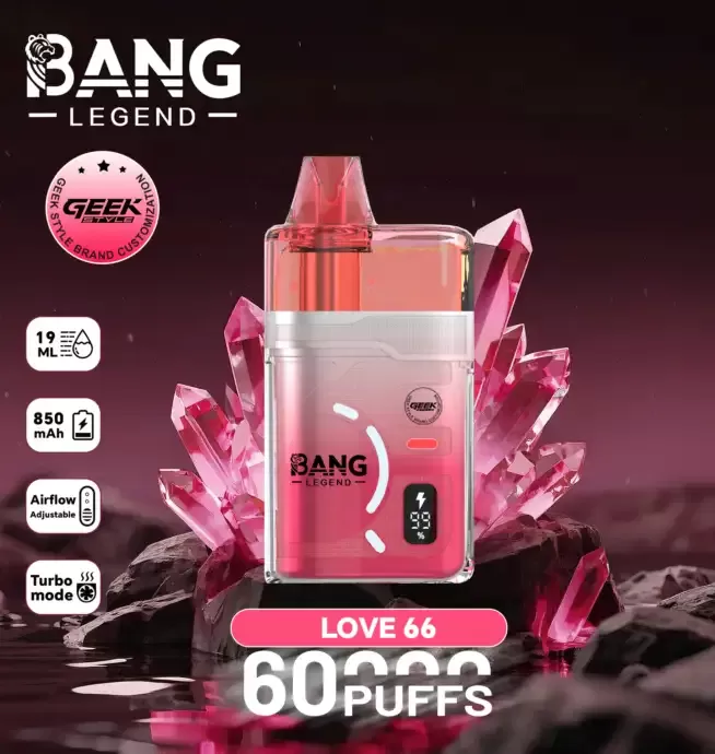 Bang Legend Geek 60K | adjustable airflow & turbo mode, 60000 puffs, high-capacity, disposable vape - Image 3