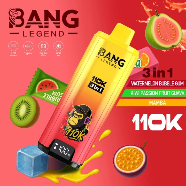 Bang Legend 110K | 110000 puffs, 56ml, 3-in-1, ultra-long mesh coil, disposable vape - Image 3