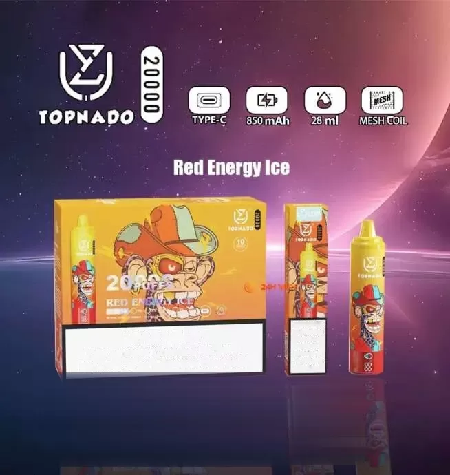UZY Tornado 20K | 28ml, 20000 puffs, LED display, long-lasting, mega tank, disposable vape wholesale - Image 2
