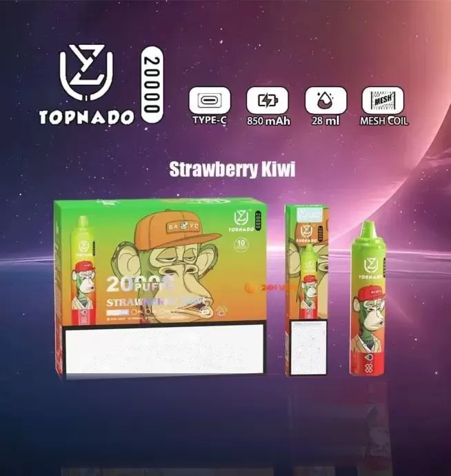 UZY Tornado 20K | 28ml, 20000 puffs, LED display, long-lasting, mega tank, disposable vape wholesale - Image 3