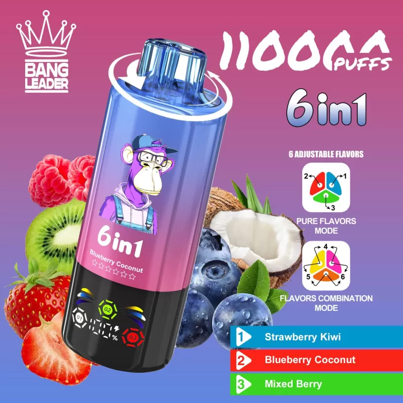 Bang Leader 110K | 110000 puffs, 6 option switching modes, LED screen, smart bulk disposable vape - Image 3