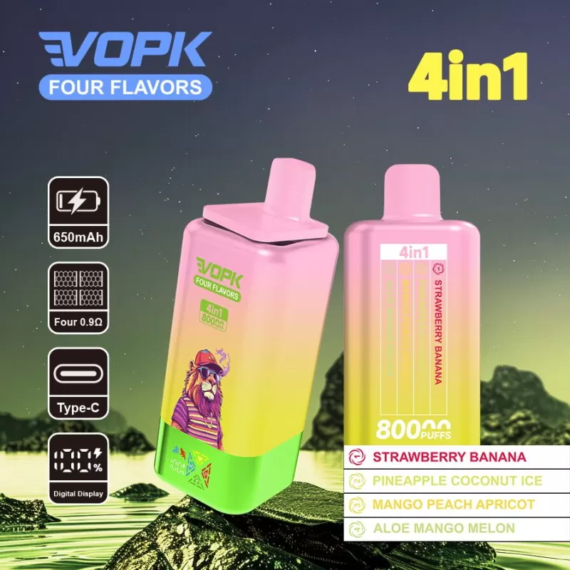 Vopk Four options 80K Puffs | 4-in-1 adjustable option bulk disposable vape - Image 2