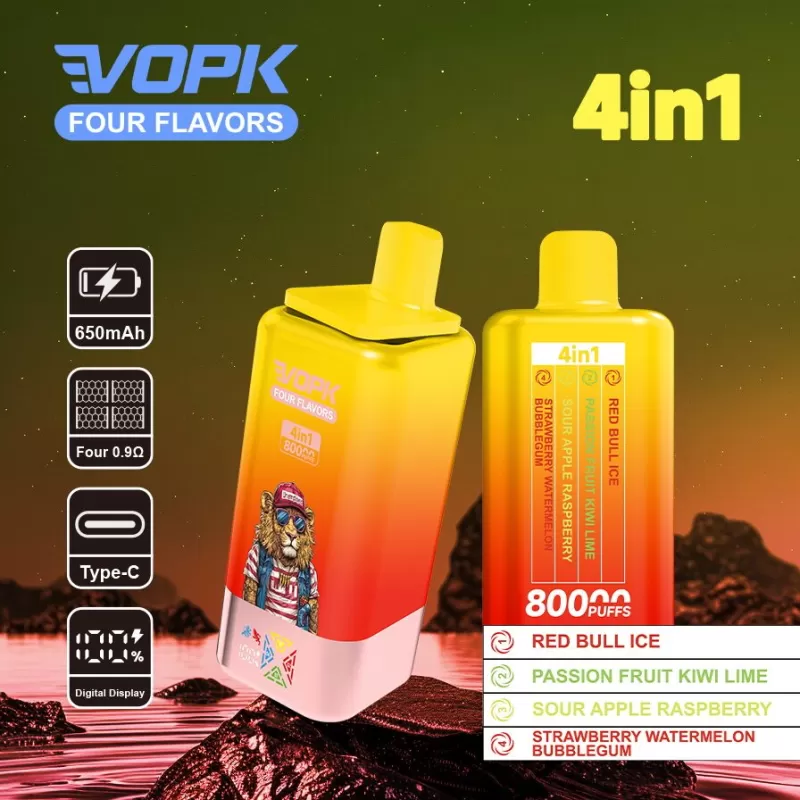 Vopk Four options 80K Puffs | 4-in-1 adjustable option bulk disposable vape - Image 3