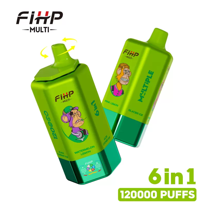 FIHP 120K | 120000 puffs, 64mL, 6-in-1, multi-option, LED screen, high puff count, bulk disposable vape - Image 3