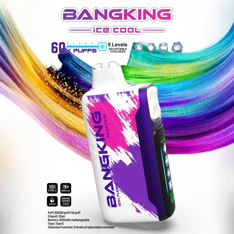 Bang King Ice Cool 60K | 60,000 puffs disposable vape with adjustable coolness
