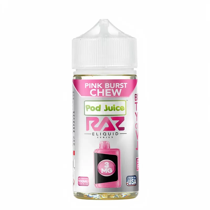 Pod Juice X Raz Pink Burst Chew 100ml Strawberry Candy