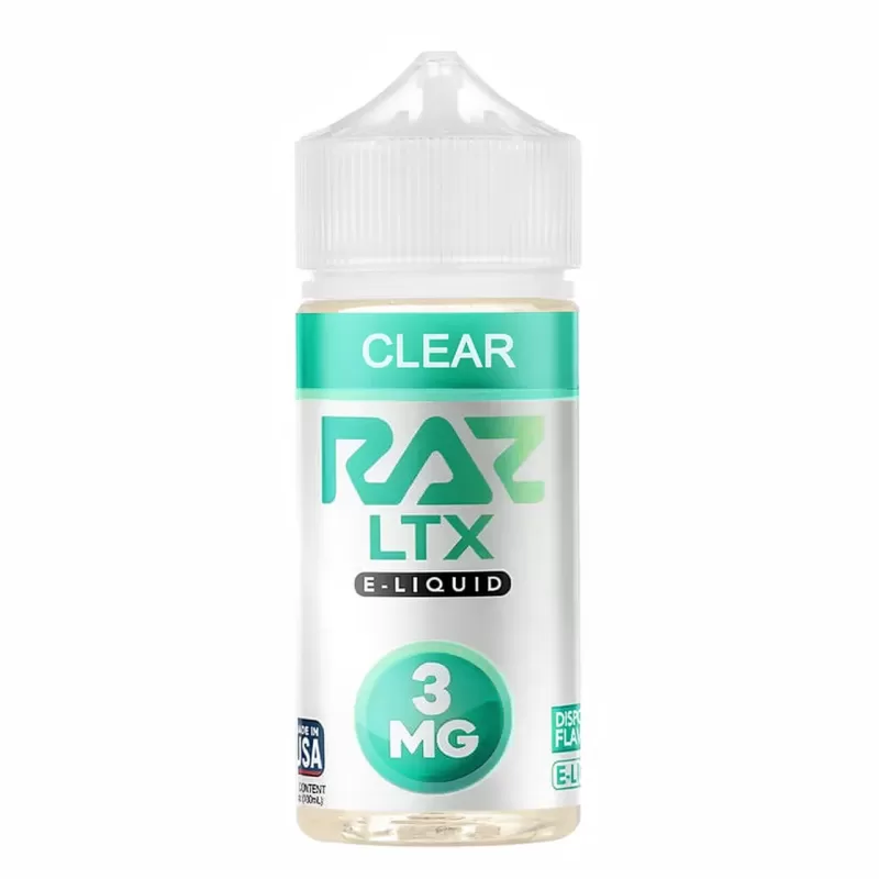 Raz LTX Clear 100mL – Smooth Cooling Freebase E-Liquid