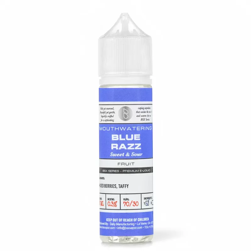 BSX Series – Blue Razz 60mL 70VG Blue Raspberry Taffy