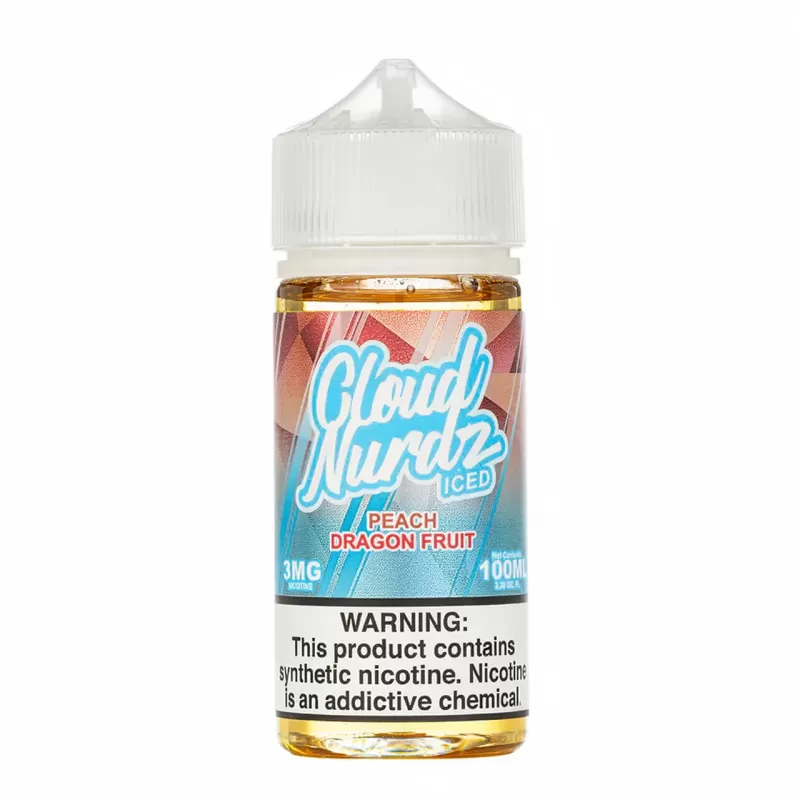 Cloud Nurdz Iced Peach Dragon Fruit 100mL 70VG E-Juice