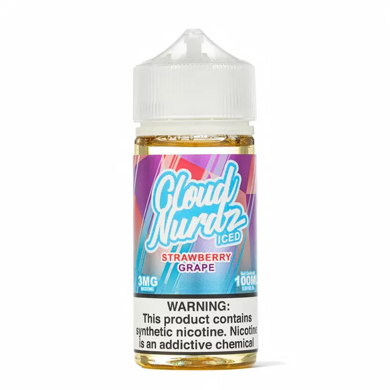 Cloud Nurdz Iced Strawberry Grape Menthol E-Juice 100mL