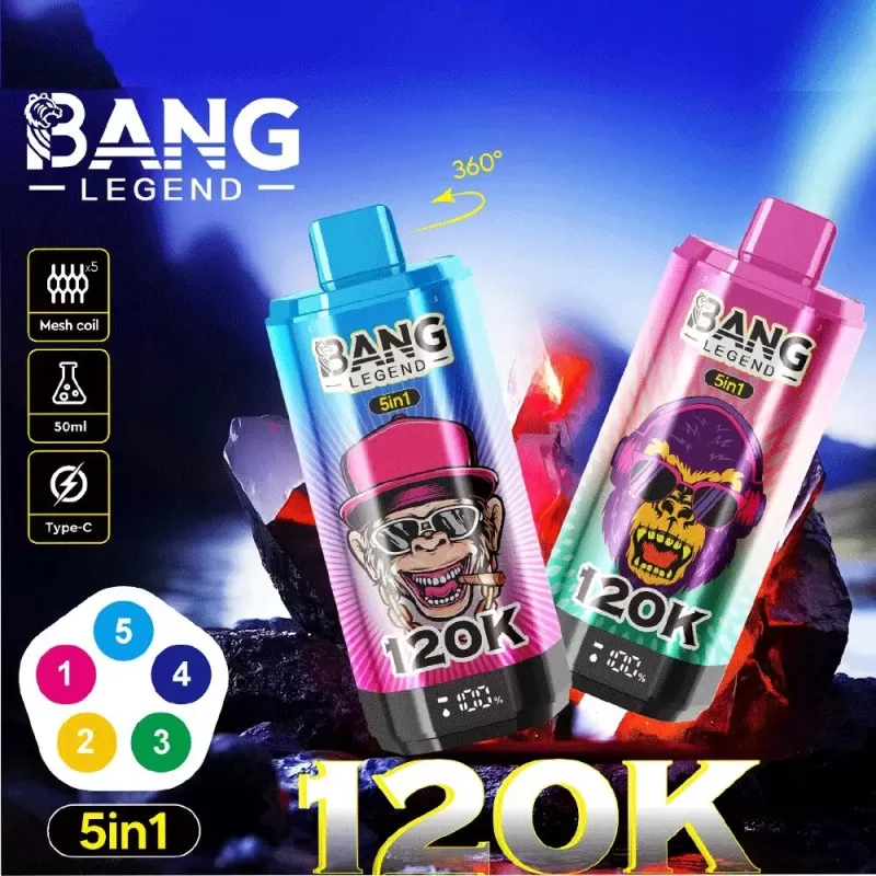Bang Legend 120K | 120000 puffs, 5-in-1, multi-option, adjustable, bulk disposable vape