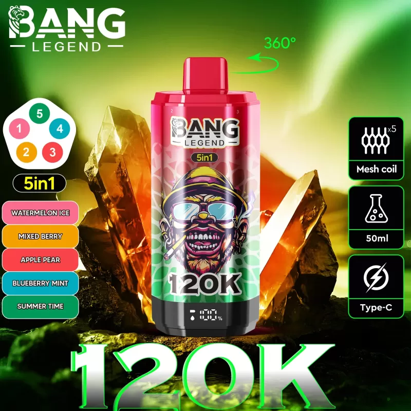 Bang Legend 120K | 120000 puffs, 5-in-1, multi-option, adjustable, bulk disposable vape - Image 2