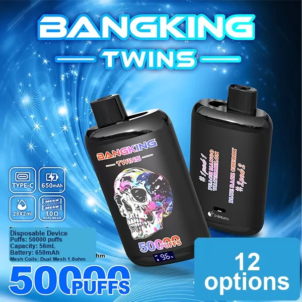 Bang King Twins 50000 Puffs | double option 56ml long-lasting disposable vape
