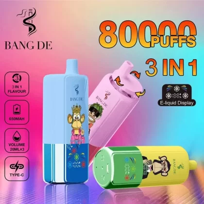 Bang DE 80000 | 3-in-1 80K puffs triple option bulk disposable vape wholesale