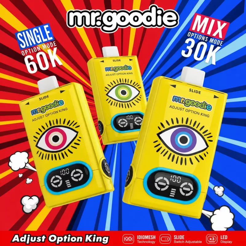 Mr.Goodie Adjust option King 60000 Puffs | triple option bulk disposable vape
