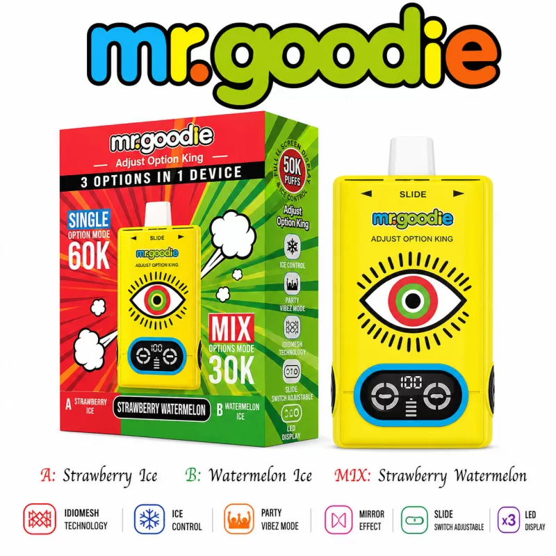Mr.Goodie Adjust option King 60000 Puffs | triple option bulk disposable vape - Image 3