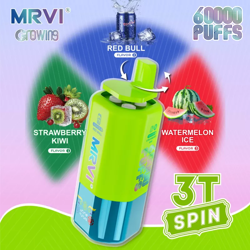 MRVI GROWING 60K 3T SPIN 60000 Puffs | triple option bulk disposable vape - Image 2