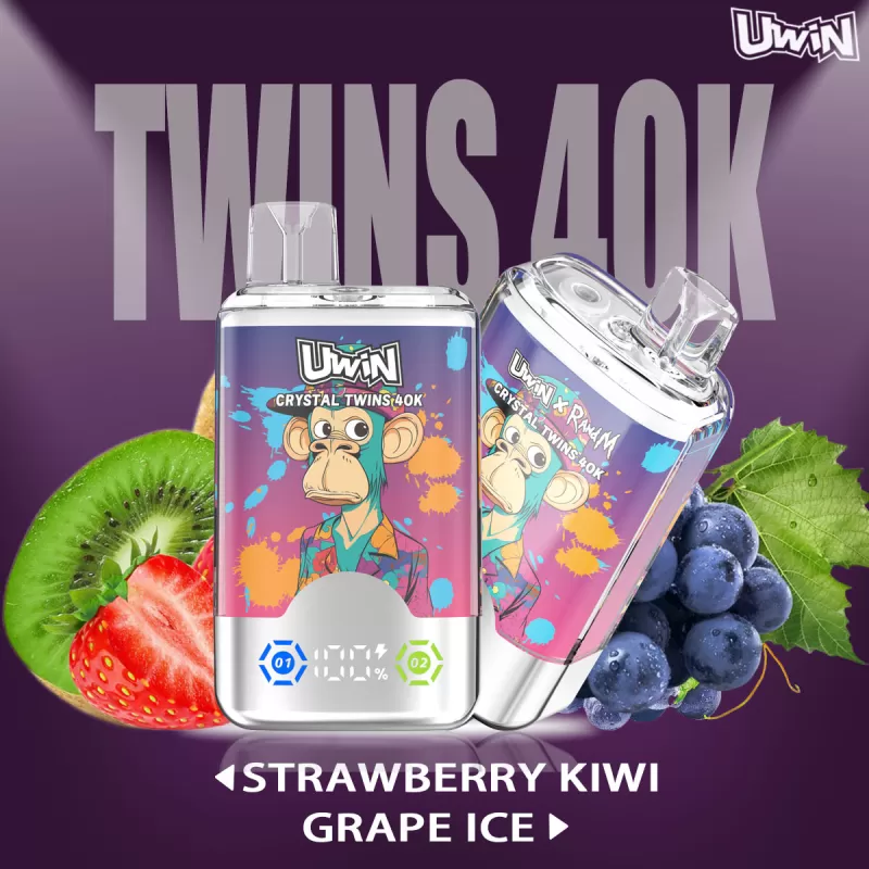 Uwin Crystal Twins 40K | dual option 40000 puffs, mesh coil bulk disposable vape