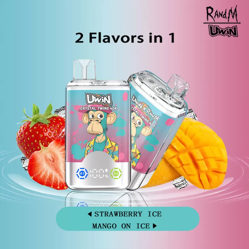 Uwin Crystal Twins 40K | dual option 40000 puffs, mesh coil bulk disposable vape - Image 2