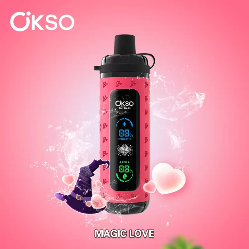 OKSO Shisha Max 40000 Puffs | 36mL mesh coil, LED display, airflow control, child lock, bulk disposable vape wholesale