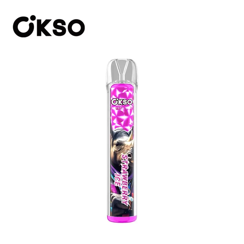 OKSO Crystal Bar 800 Puffs | mesh coil, RGB LED, 0β5% strength bulk disposable vape - Image 3